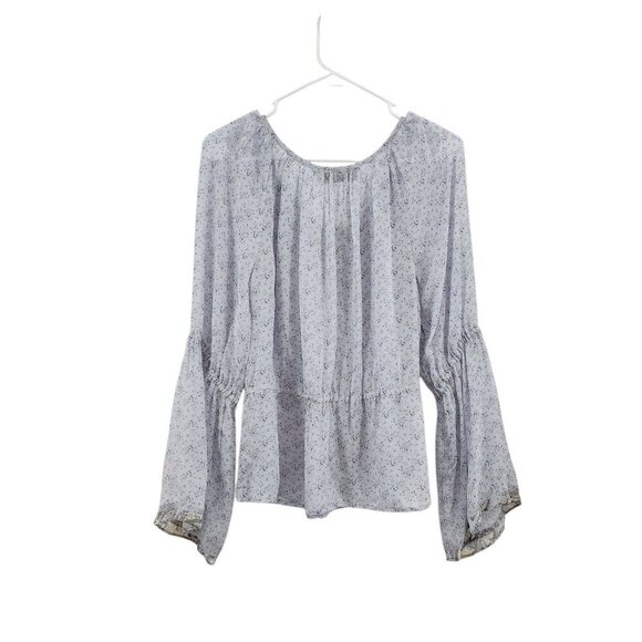 Hopeless Romantic Women's Floral Button Front Peplum Cottagecore Blouse- M - Picture 4 of 8